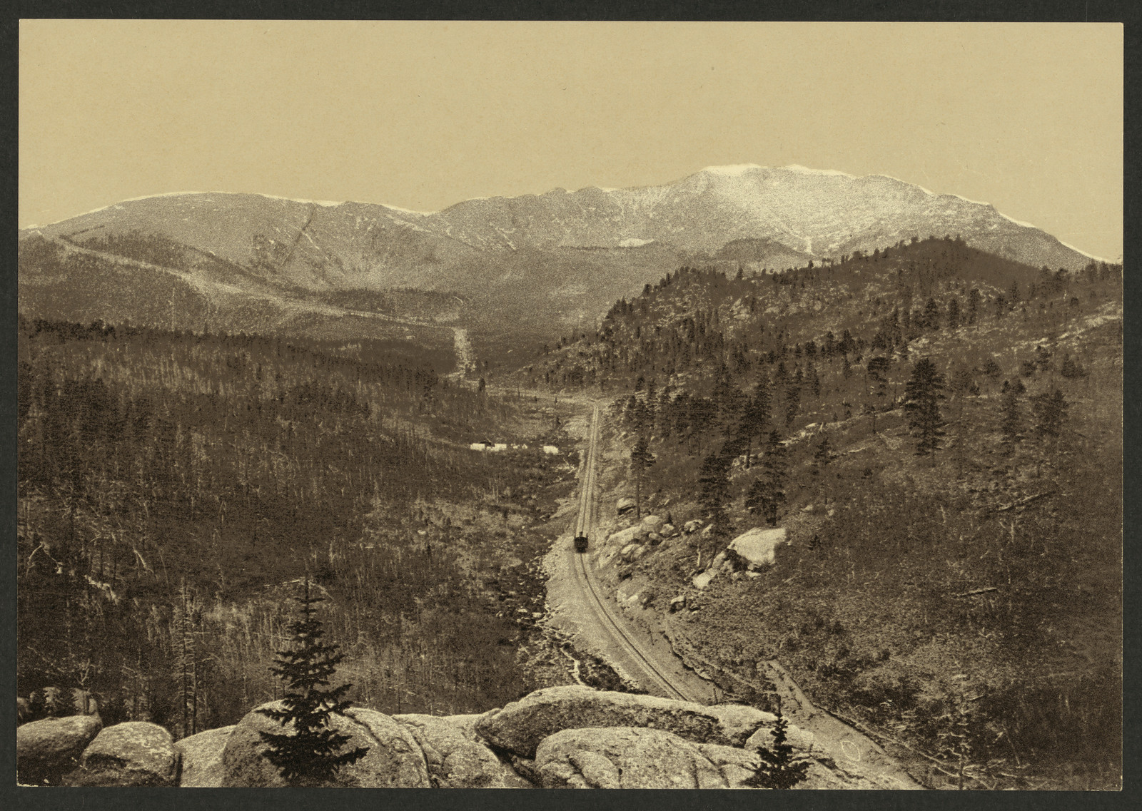 crossing the timber line — historic image