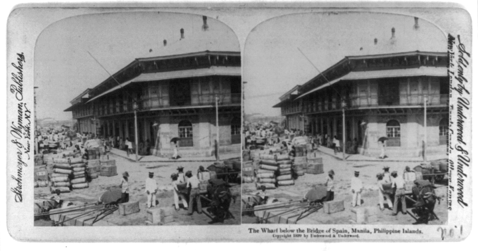 The wharf below the bridge of Spain, Manila, Philippine Islands, c1899. — historic photograph