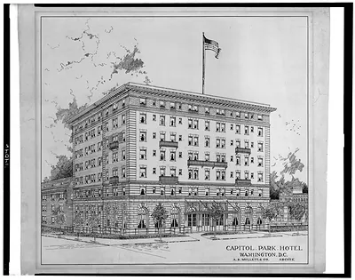 Capitol Park Hotel, Washington, D.C., architectural drawing