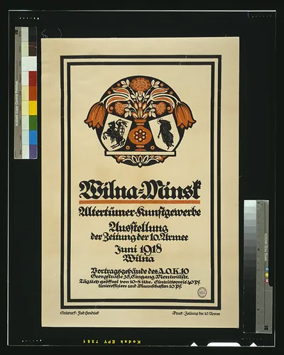 Wilna-Minsk Altertuumlmer Kunstgewerbe Ausstellung der Zeitung der 10. Armee Juni 1918 Wilna / Fred Hendrick.