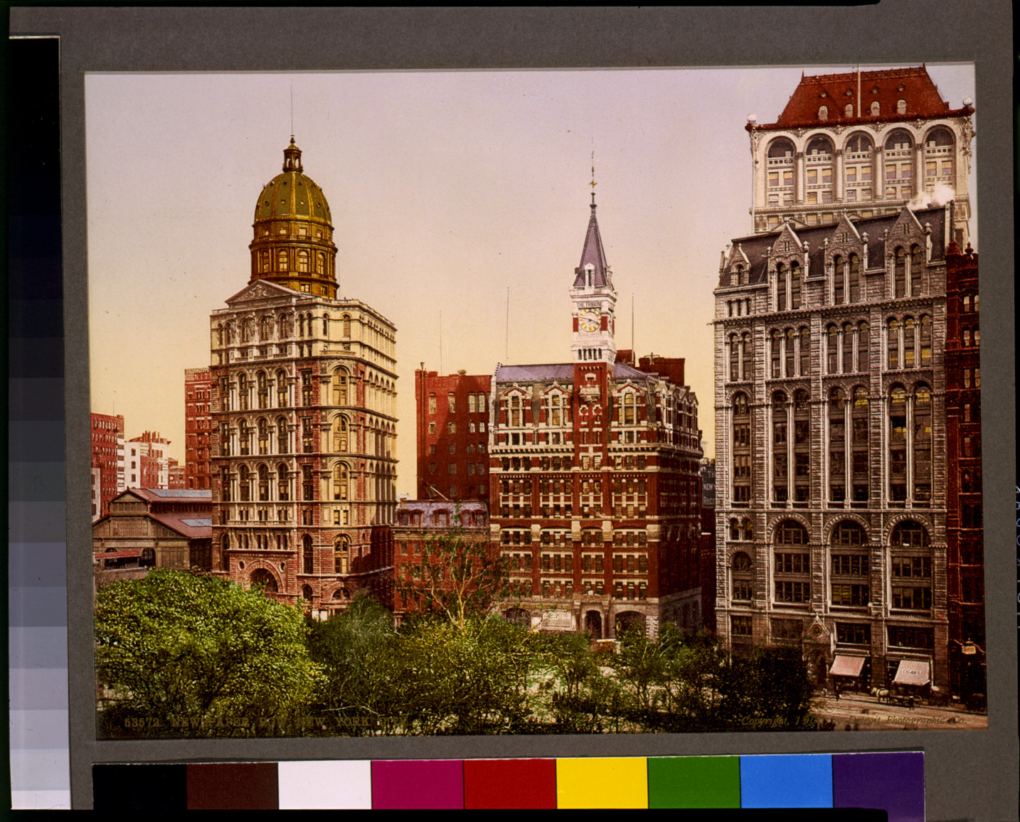 Newspaper Row, New York City, [ca. 1900] — historic print