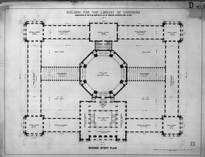 [Library of Congress, Washington, D.C. Second story plan, D series]