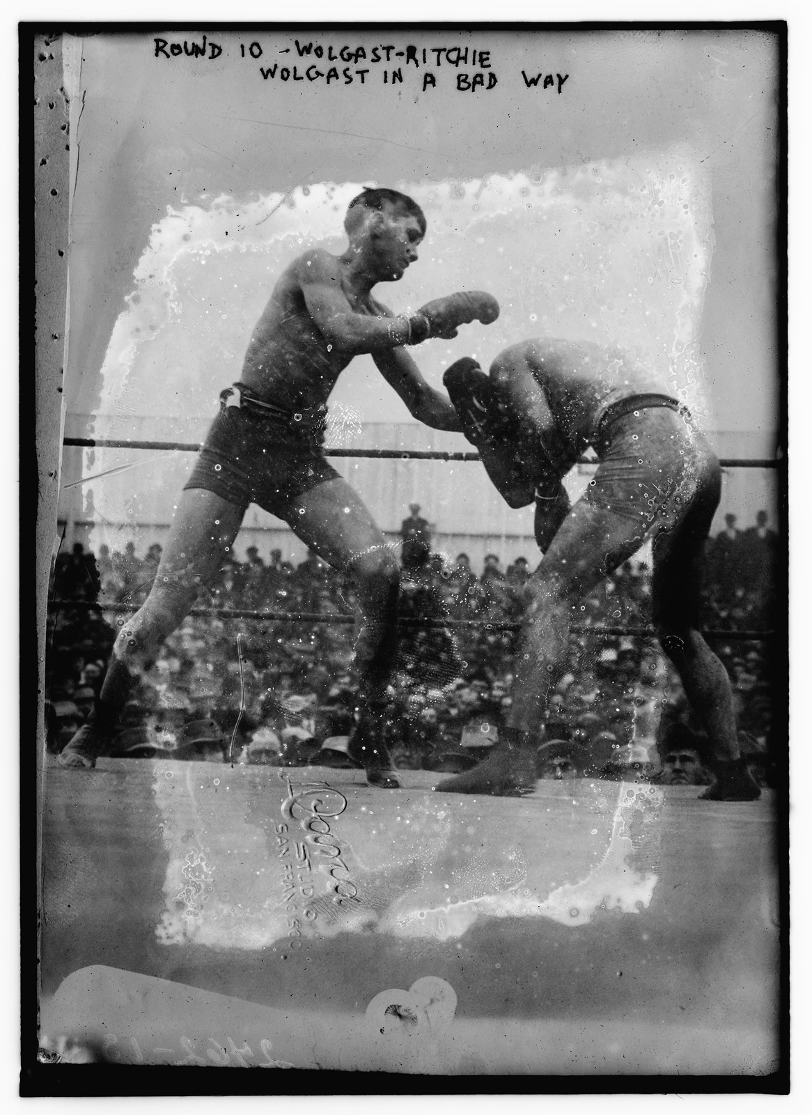Round 10 - Wolgast in a bad way 11/28/12, 11/28/1912. — historic photograph