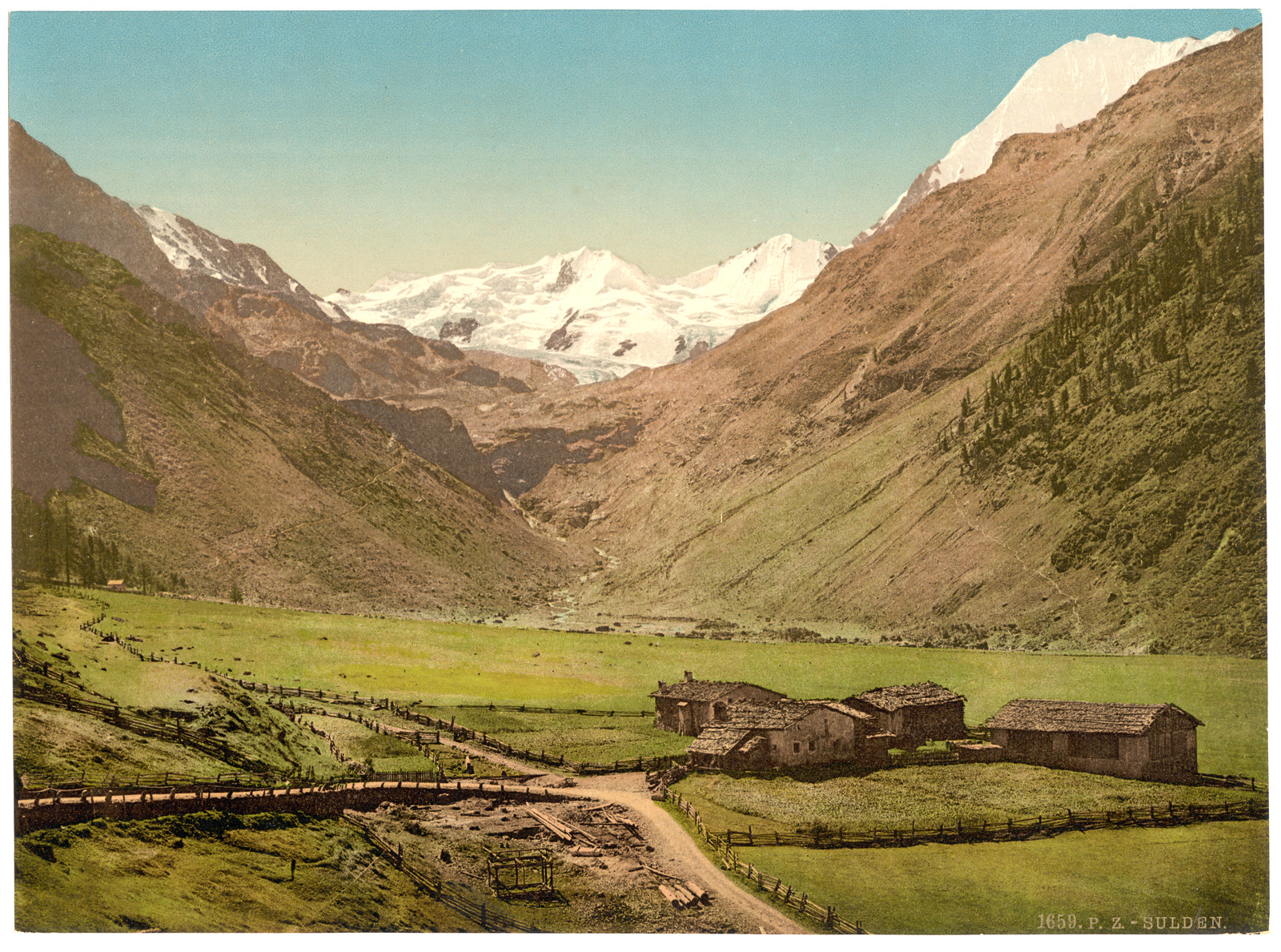 Sulden and glaciers Tyrol Austro-Hungary, [between ca. 1890 and ca. 1900]. — historic print