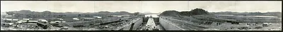 Panoramic view of Miraflores Locks, Panama Canal