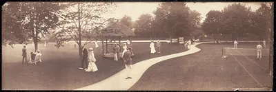 Interior of Casino grounds, Newport, Rhode Island, 1902