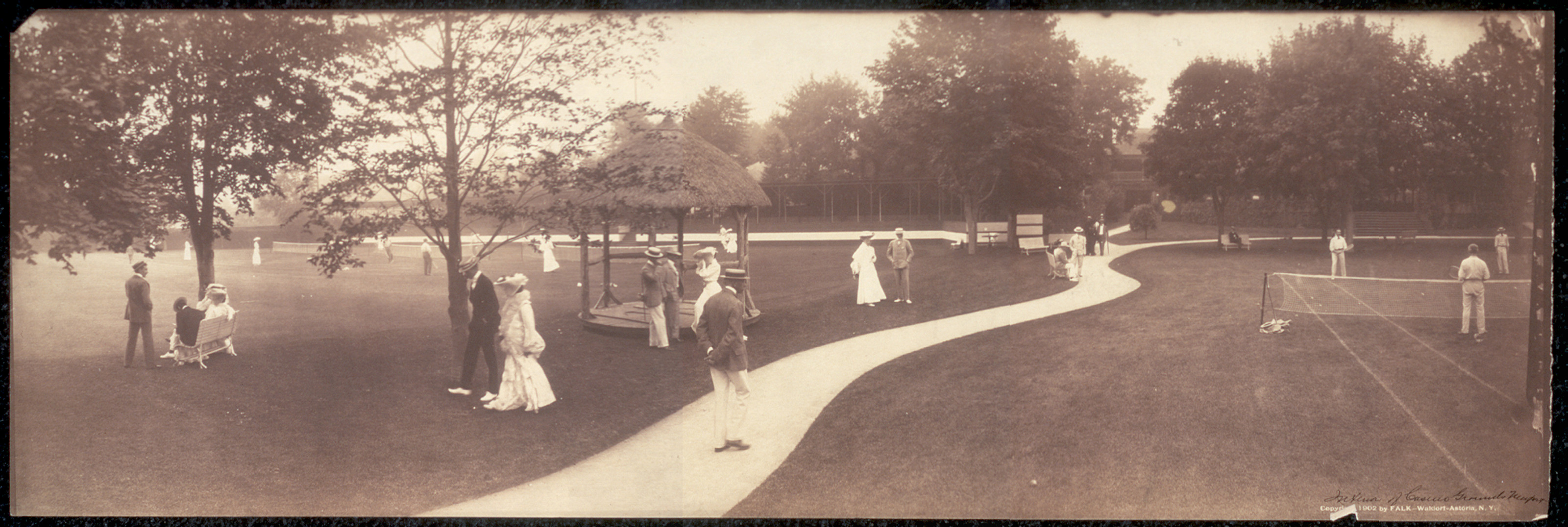 Interior of Casino grounds, Newport, Rhode Island, 1902, 1902 — historic image