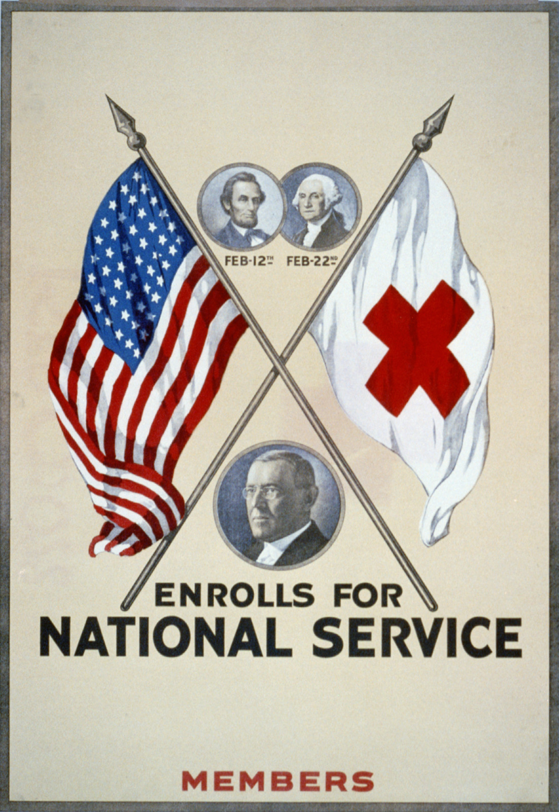 [blank] enrolls for national service Members., [1919] — vintage poster