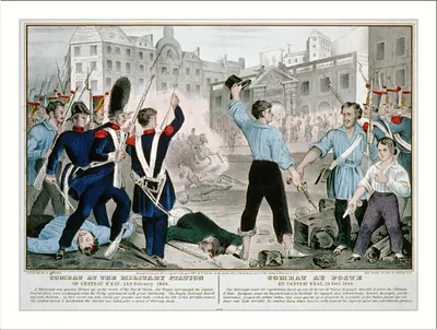 Combat at the military station: Of Chateau d' Eau, 24th February 1848 / combat au poste: Du Château d' Eau, 24 Févr. 1848