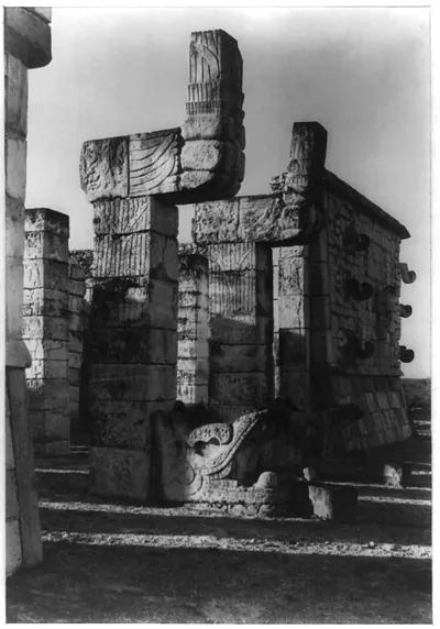 Feathered Serpent Columns, Temple of the Warriors, Chichen-Itza, Yucatan