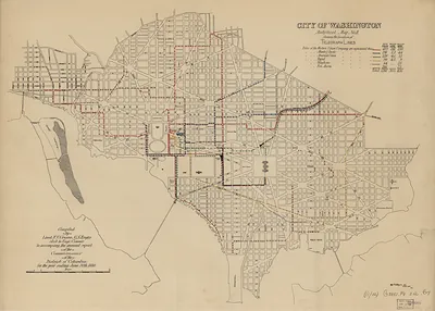 City of Washington Statistical Map showing telegraph lines
