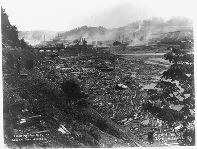 Johnstown Flood, 1889: Gen. view of debris #15