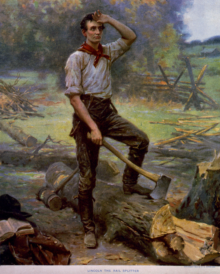 Lincoln The Rail Splitter, c. 1909 — historic print