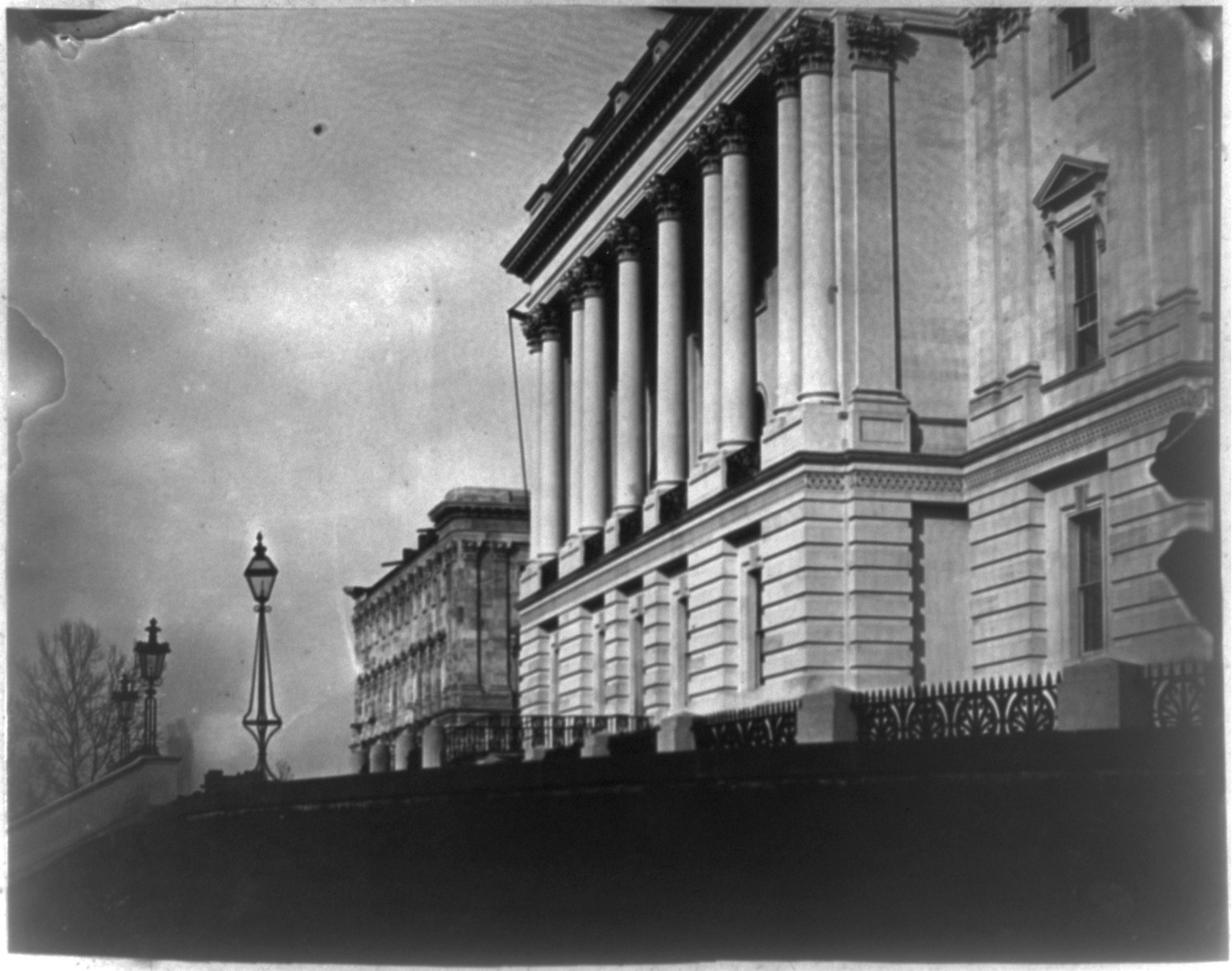 [Capitol exterior, west front from terrace], [between 1853 and 1878] — historic photograph