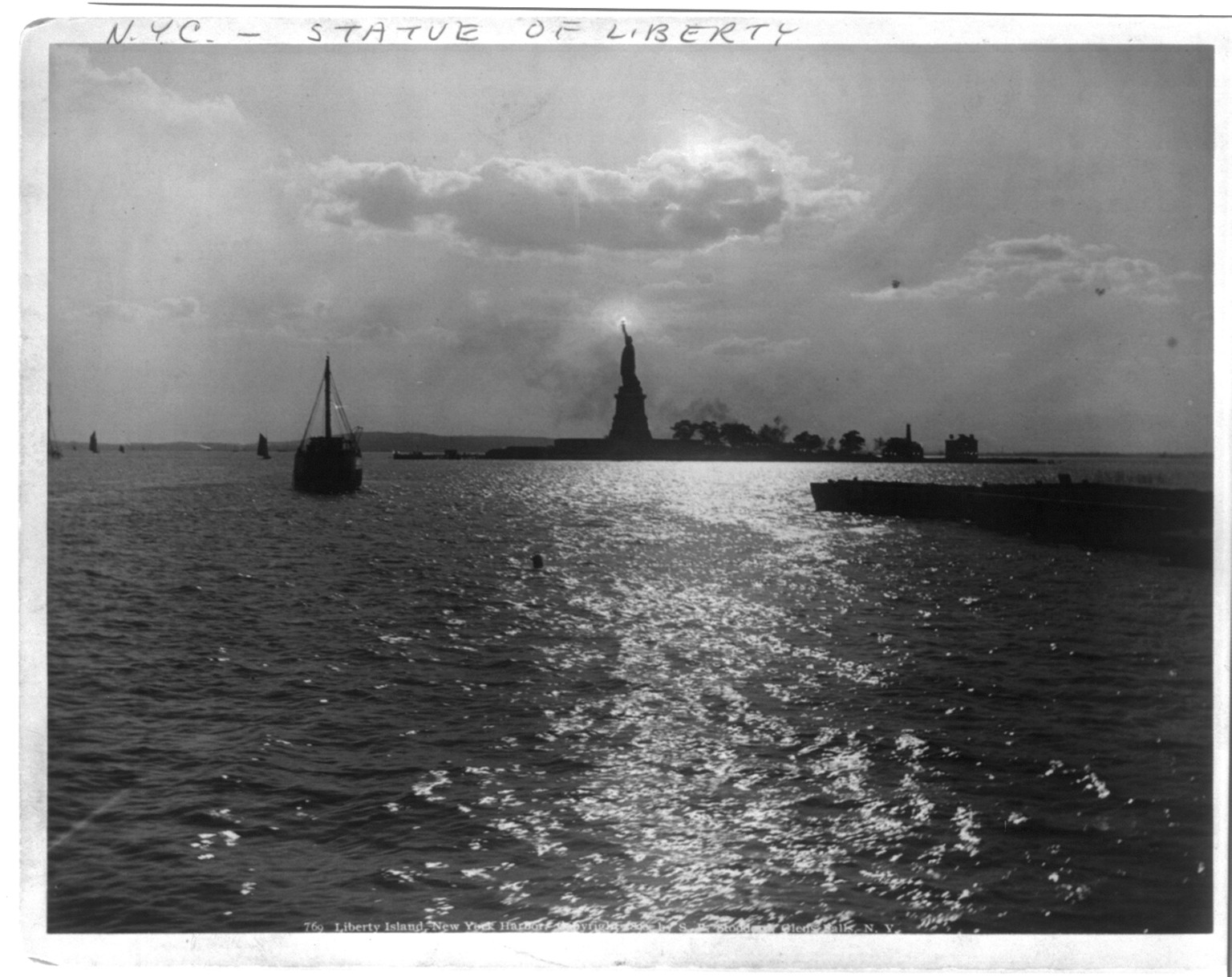 Liberty Island, New York Harbor, c1890. — historic photograph