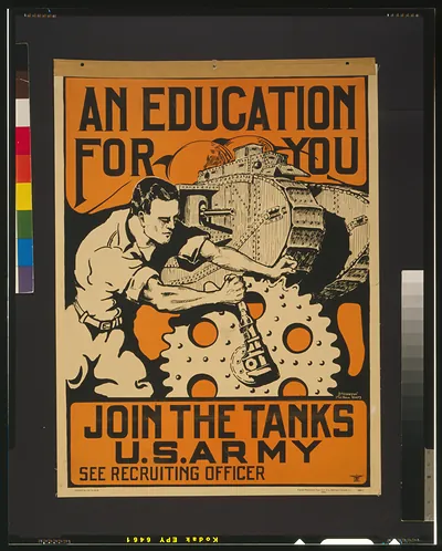 An education for you Join the tanks U.S. Army / J.P. Wharton, 1st Lt. Tank Corps.