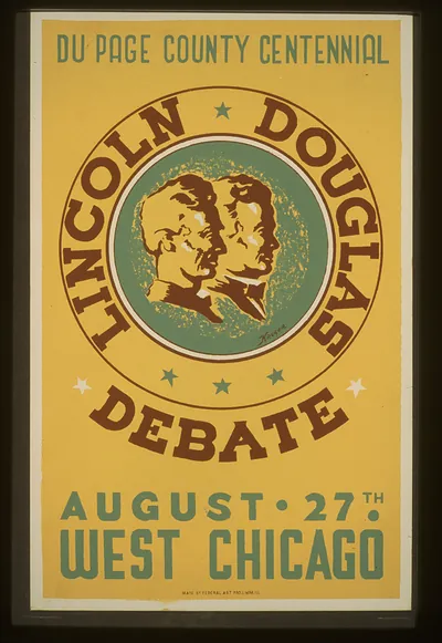 Lincoln Douglas debate Du Page County Centennial August 27th West Chicago / Kreger.