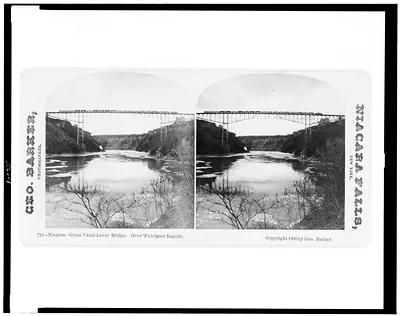 Niagara - Great Canti-lever Bridge. Over whirlpool rapids