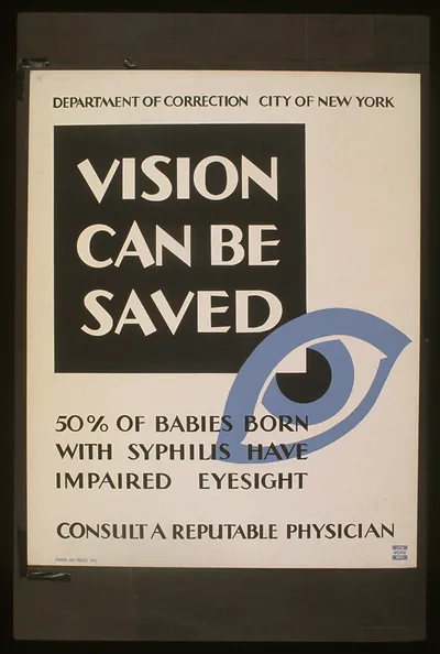 Vision can be saved 50% of babies born with syphilis have impaired eyesight (S) Consult