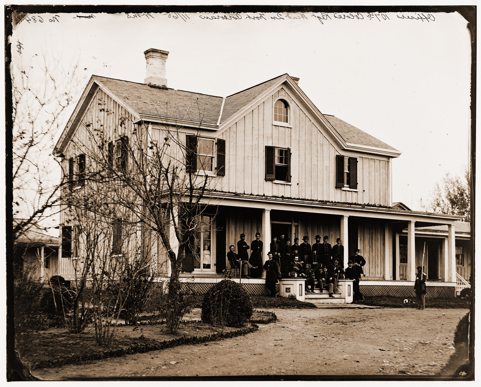 Arlington Virginia. Officers of 107th U.S. Colored Infantry at Fort Corcoran, 1865 — historic photograph