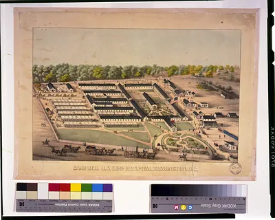 Campbell U.S. Gen'l. Hospital, Washington, D.C. / lith. and print by Chas. Magnus.