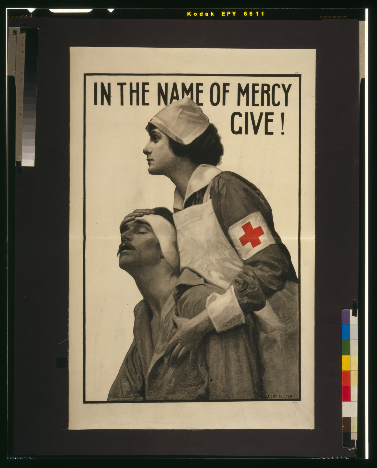 In the name of mercy give! / Albert Herter., [1917] — vintage poster