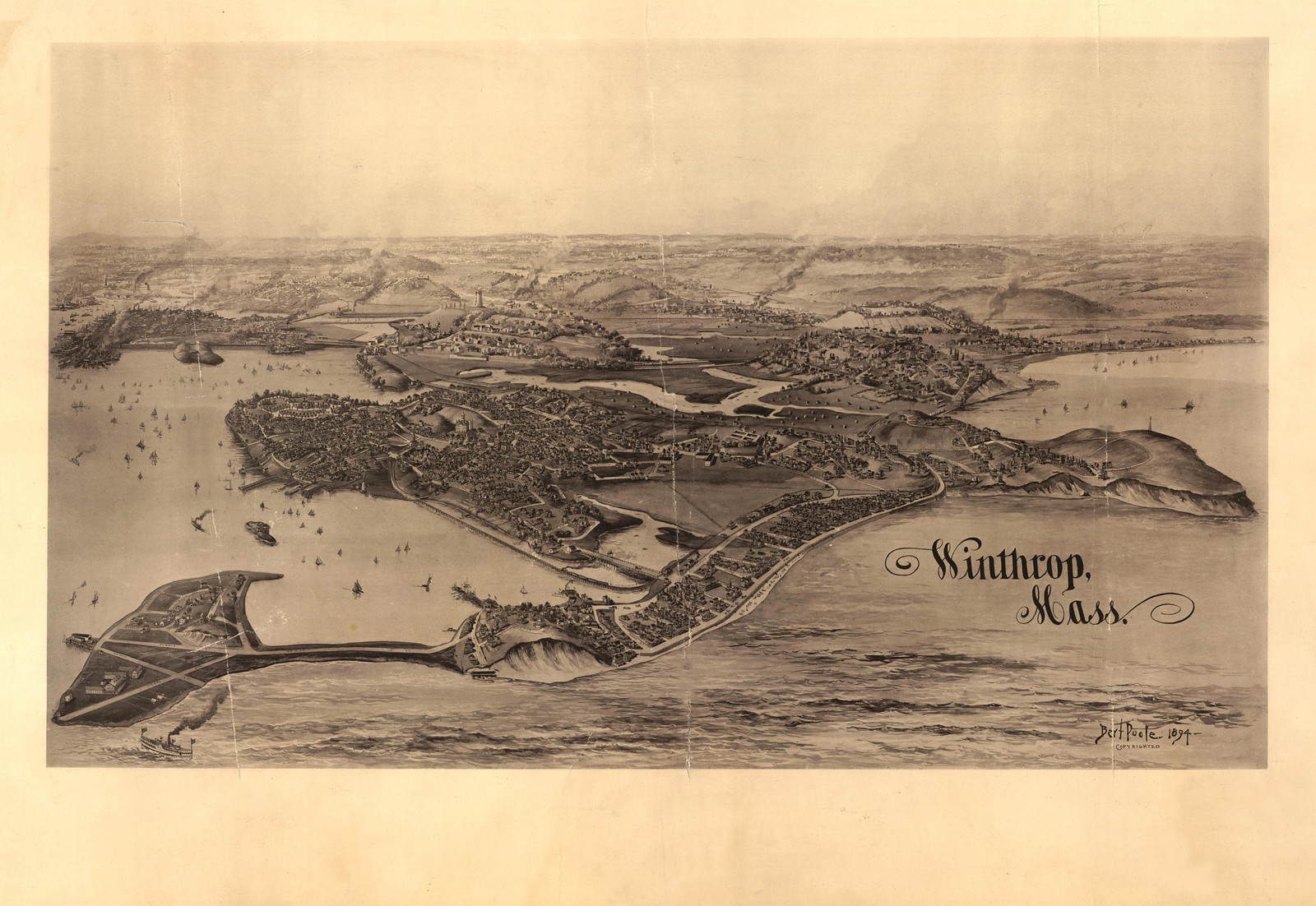 Winthrop, Massachusetts, 1894, 1894 — antique map