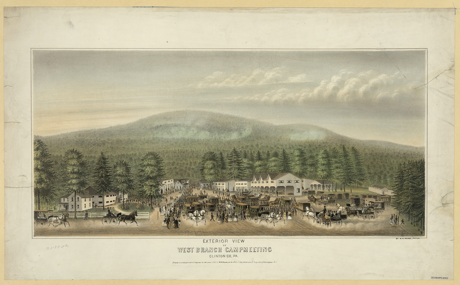 Exterior View of West Branch Campmeeting, Clinton Co., PA — historic image