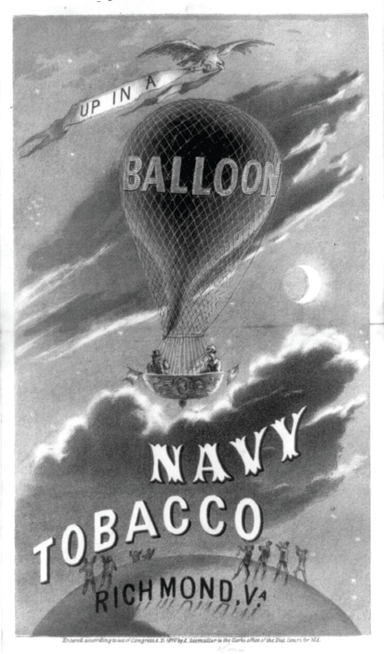 Up in a balloon., c1870. — antique lithograph
