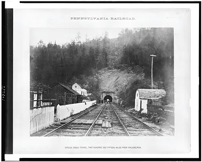 Pennsylvania Railroad. Spruce Creek Tunnel, two hundred and fifteen miles from Philadelphia