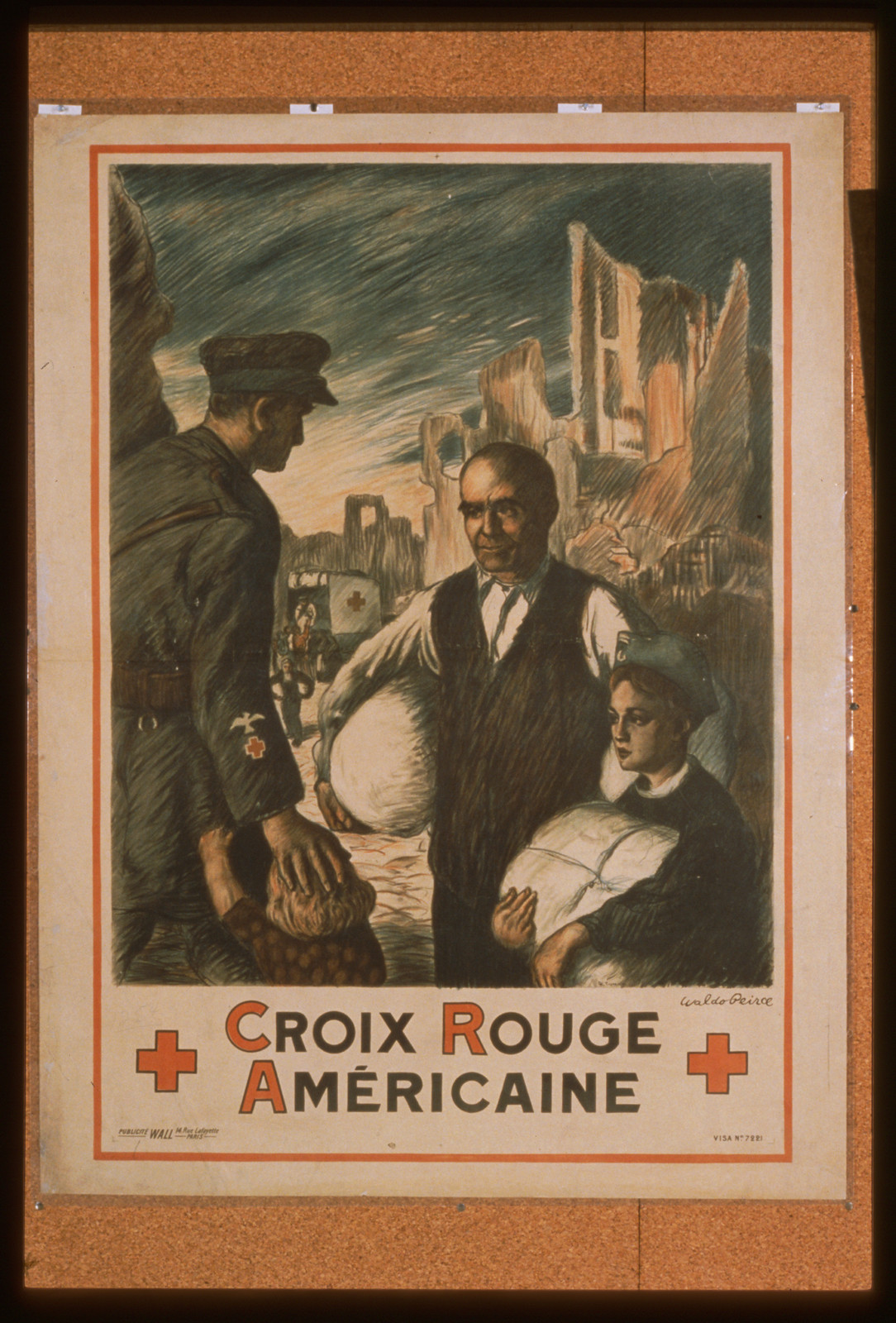 Croix Rouge ameacutericain, 1918 — vintage poster