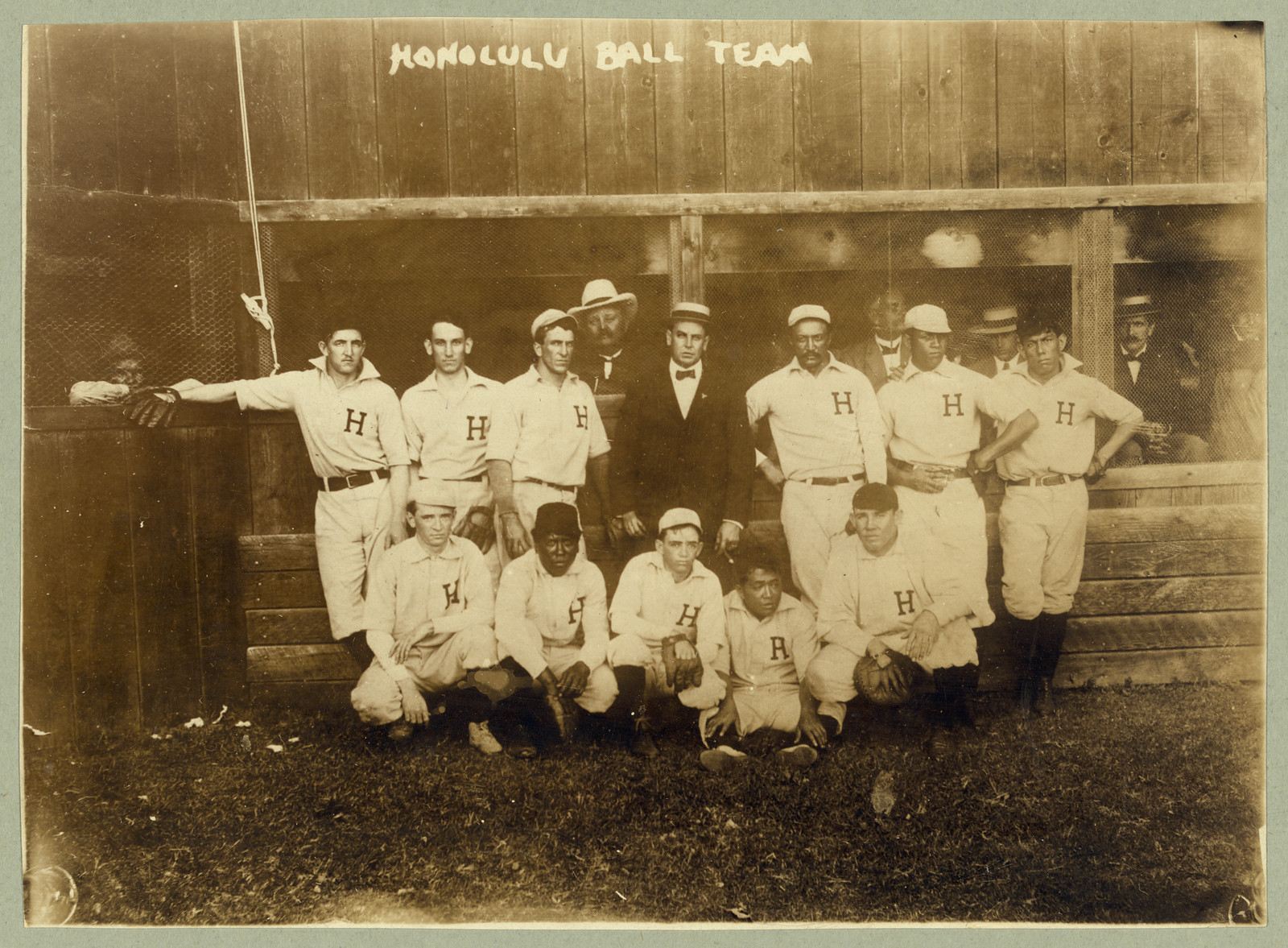 Honolulu ball team, 1910 Sept. 2. — historic photograph