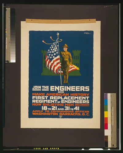 Join the engineers and make American history First replacement regiment of engineers / Schutte.