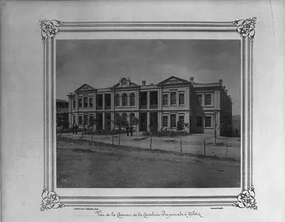 [View of the Imperial Cavalry Barracks at Yildiz] / Abdullah Frères, Phot., Constantinople.