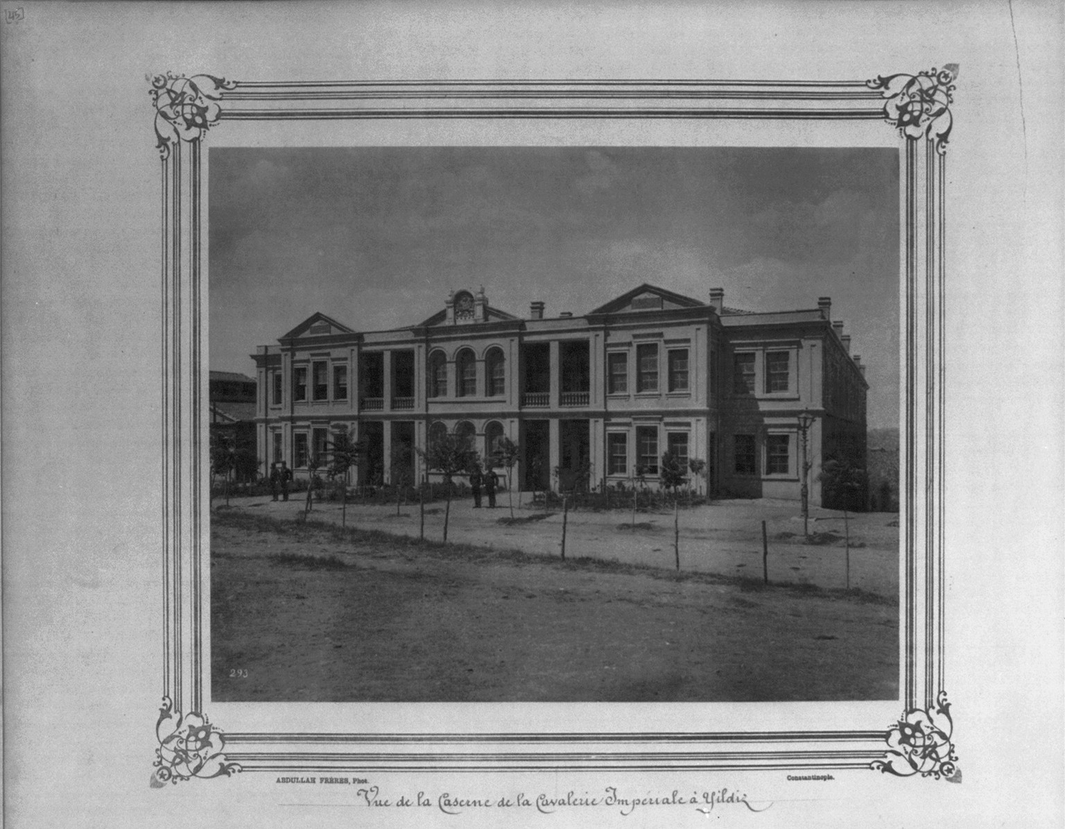 [View of the Imperial Cavalry Barracks at Yildiz] / Abdullah Frères, Phot., Constantinople., [between 1880 and 1893] — historic photograph