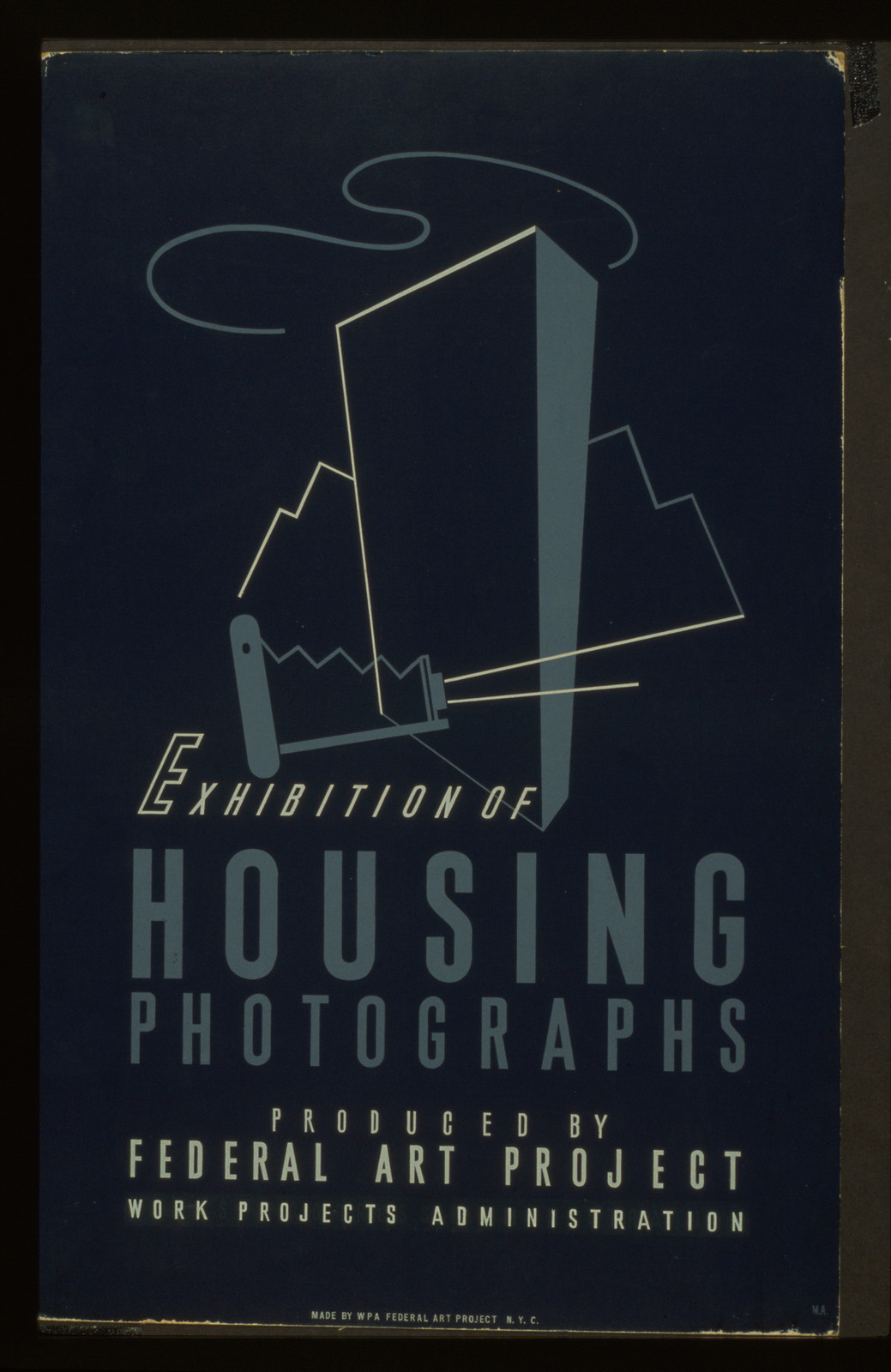 Exhibition of housing photographs Produced by Federal Art Project Work Projects Admin, 1936 — historic photograph