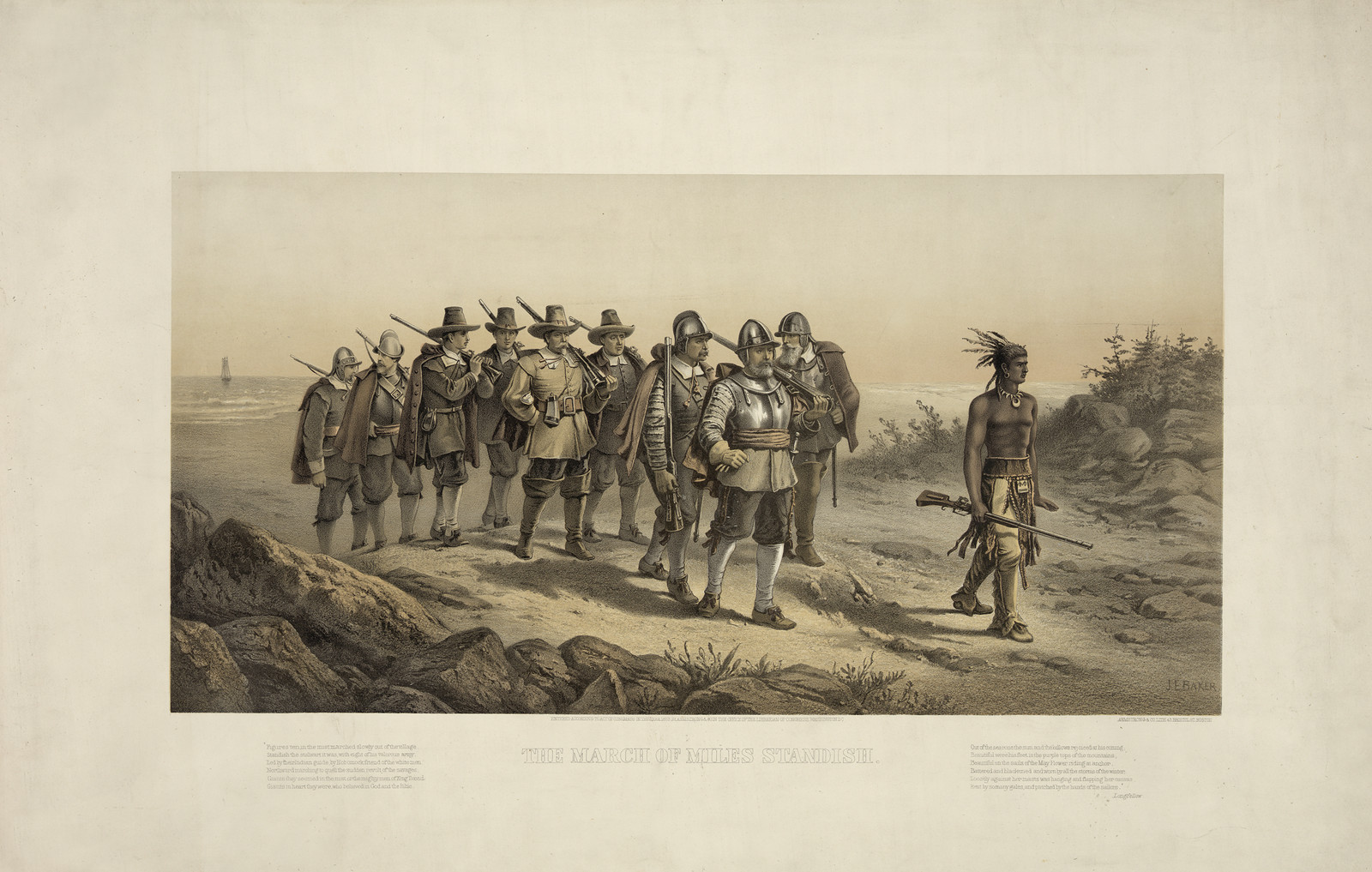 The March of Miles Standish — historic image