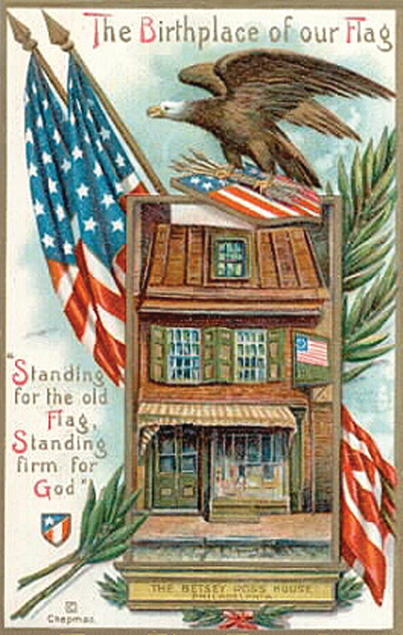 The Birthplace of our Flag, Betsy Ross House postcard — vintage postcard