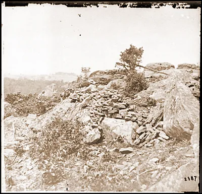 Gettysburg Pa. Breastworks on left wing of the Federal line