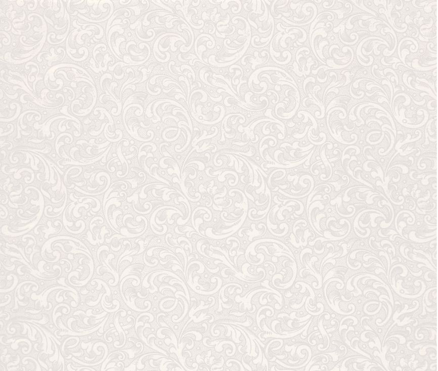 White scrolling damask background pattern — historic image