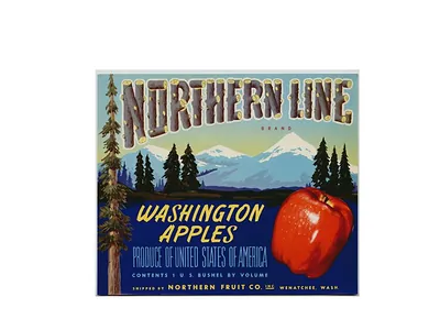 Northern Line Washington Apples crate label