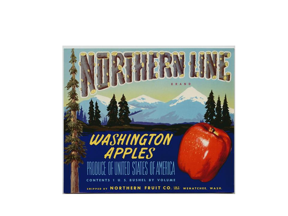 Northern Line Washington Apples crate label — historic image