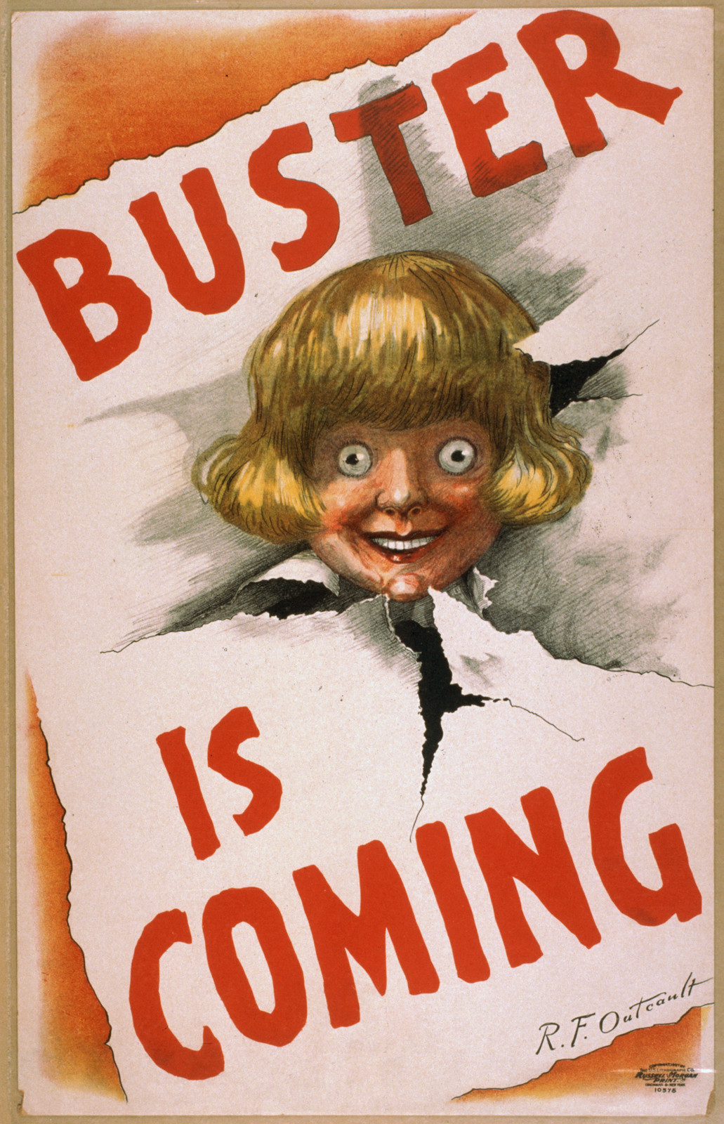 Buster is coming, 1907 — vintage poster