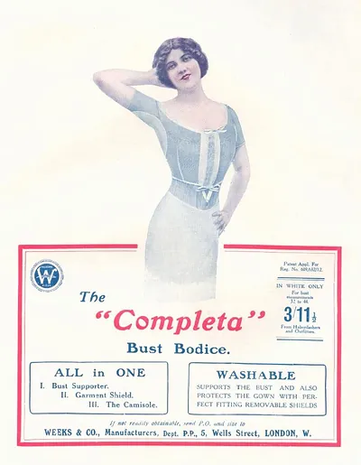 The Completa Bust Bodice advertisement, Weeks & Co.