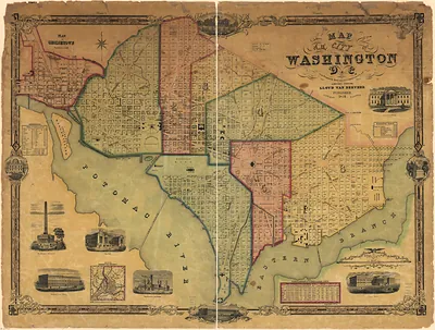 Map of the City of Washington D.C.