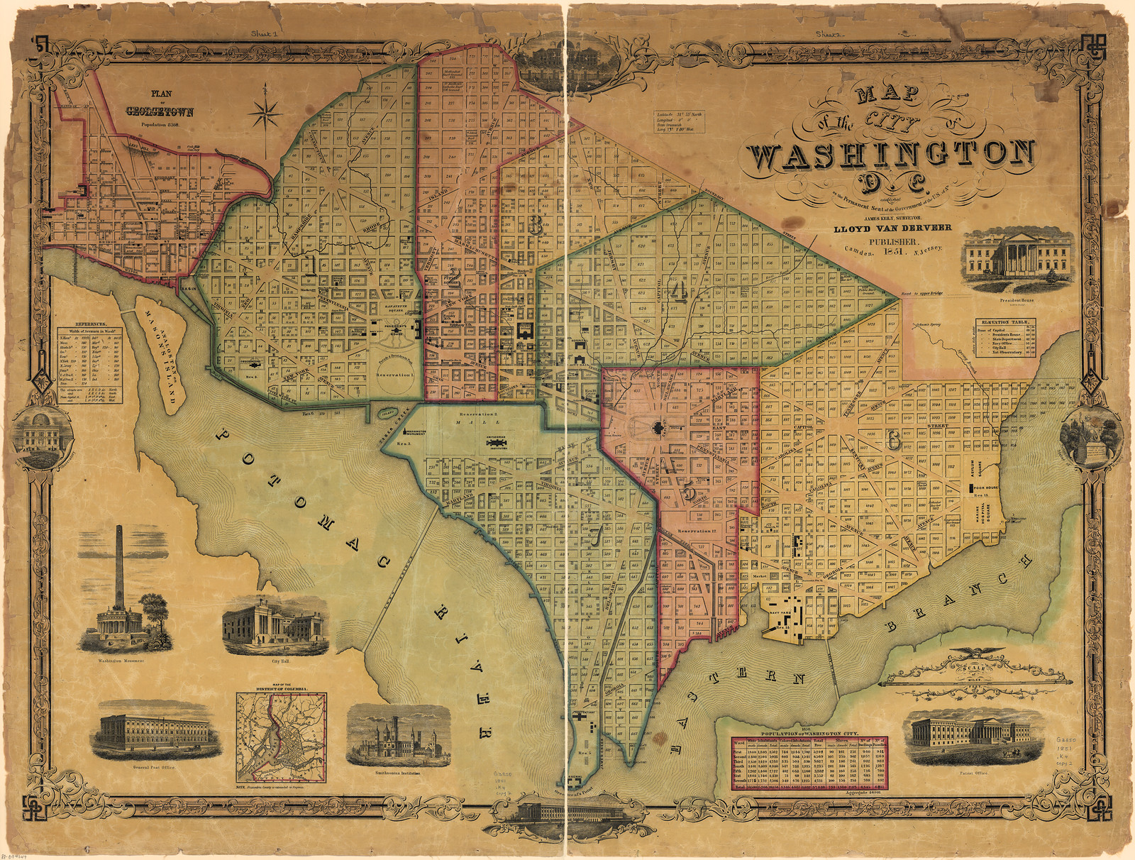 Map of the City of Washington D.C. — antique map