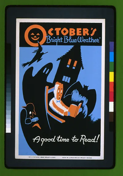 Octobers bright blue weather A good time to read!.