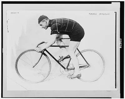 [Norman Anderson on a racing bicycle, Nov. 5, 1914]