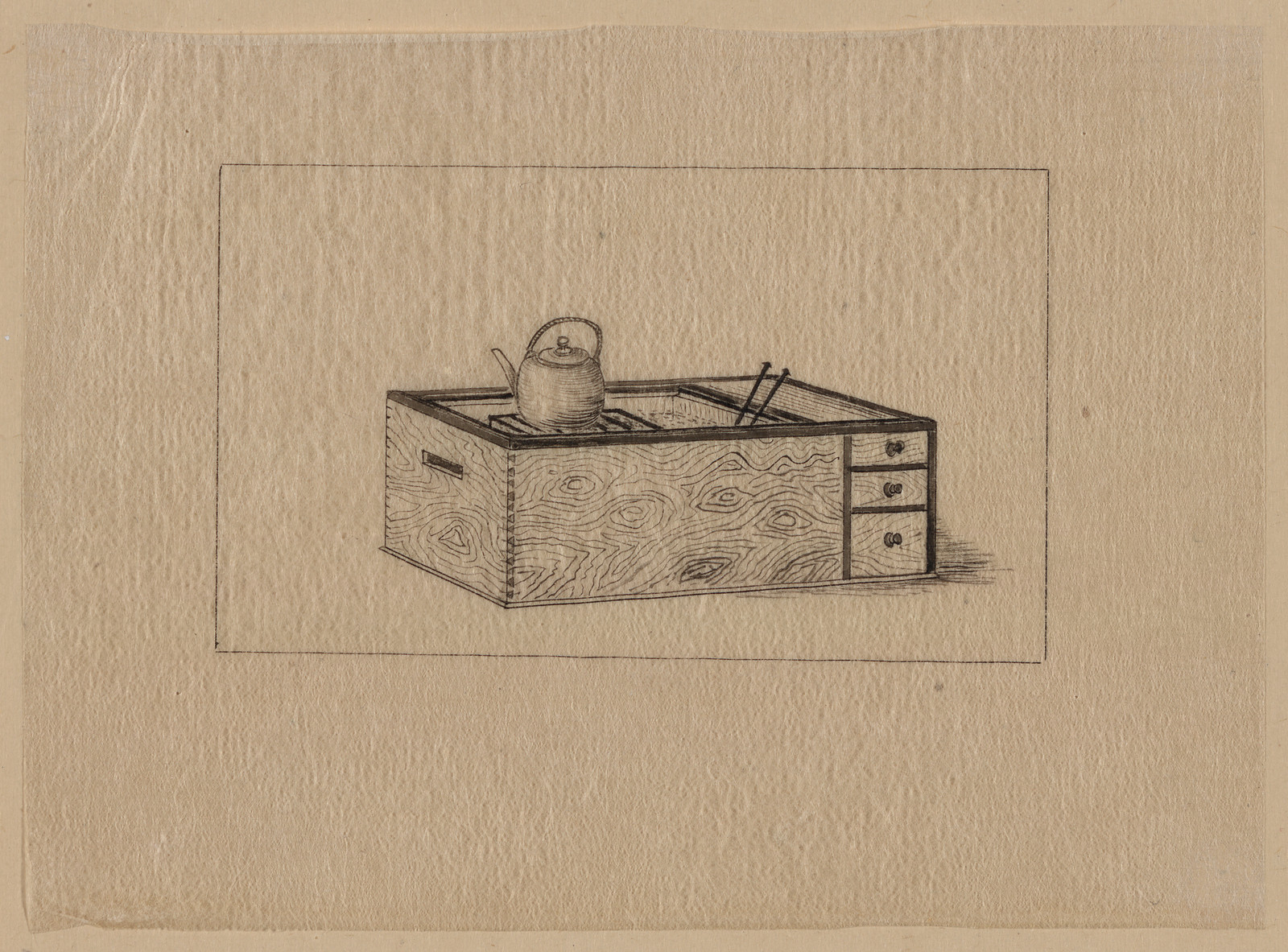 [Japanese drawing], 1750 — historic drawing