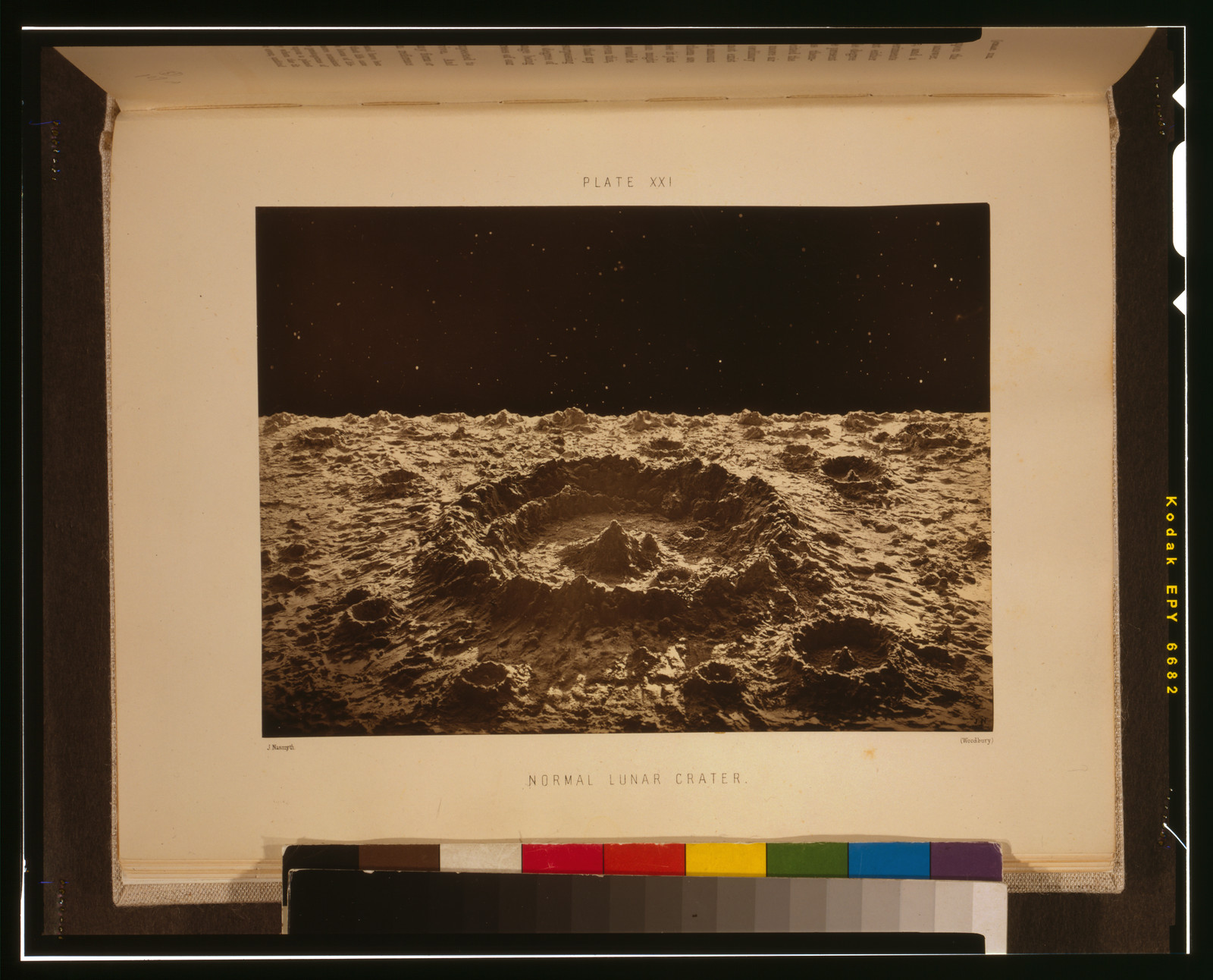 Normal lunar crater / J.N. ; J. Nasmyth ; (Woodbury)., [1874] — historic print